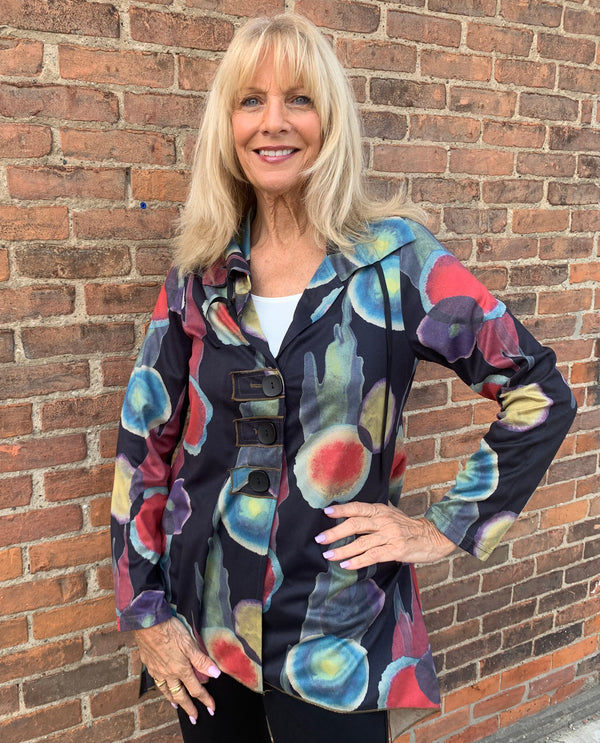 RADZOLI 22518 PRINT 3 BUTTON JACKET