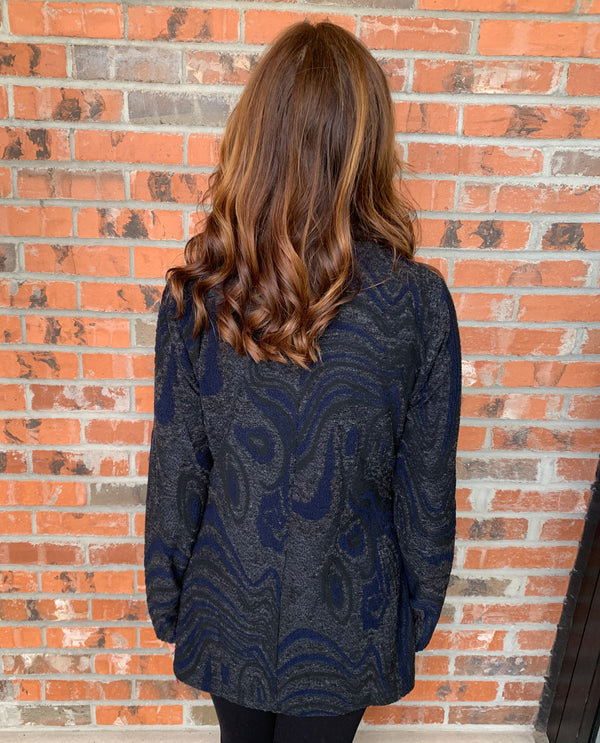 RADZOLI 22566 SIDE BUTTON COWL BLUE/BLACK