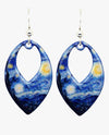 D'EARS 2280 OPEN LEAF STARRY NIGHT EARRING