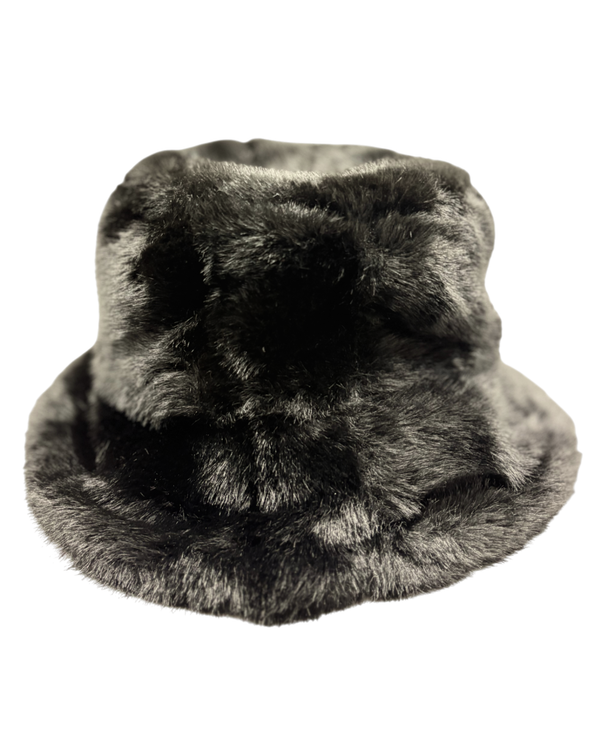 231886 FAUX FUR SLOUCH HAT BLACK
