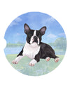 233-76 BOSTON TERRIER LAYING CAR COASTER