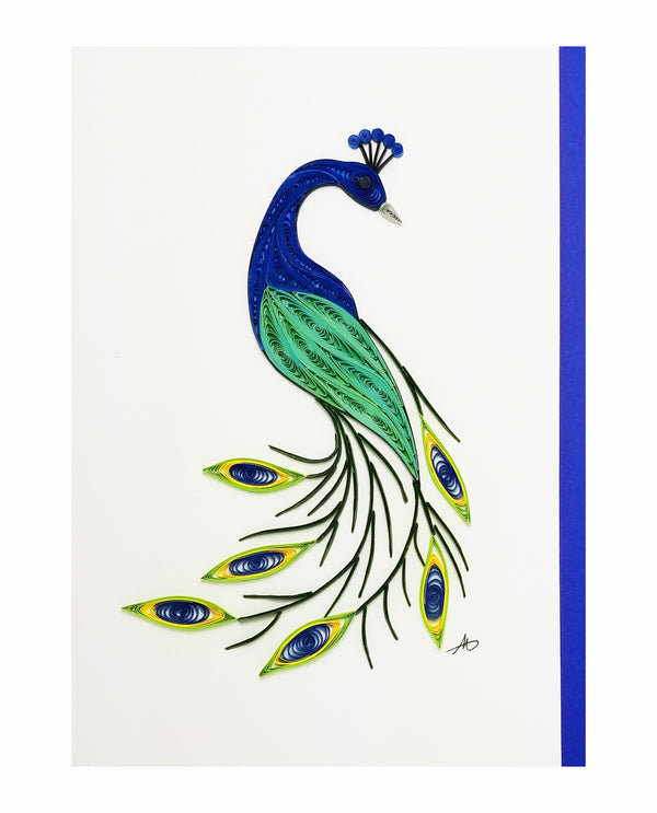 ICONIC QUILLING 237 PEACOCK 5X7 CARD