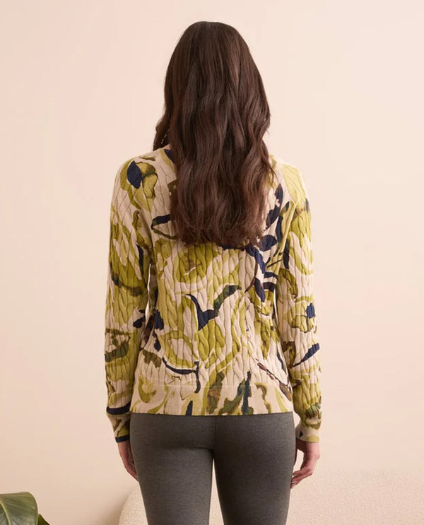 TRIBAL 2383O LONG SLEEVE CREW NECK SWEATER