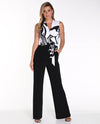 FRANK LYMAN 241478 KNIT JUMPSUIT BLACK/OFF WHITE