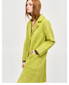 JOSEPH RIBKOFF 233951 KN EE LENGTH TEXTURED KNIT COAT_WASABI