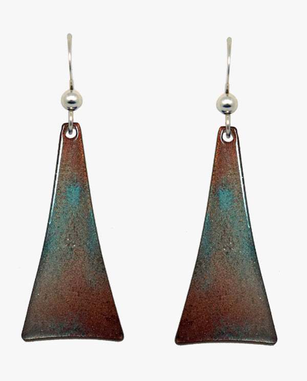 D'EARS 2479 TAPER TURQUOISE PATINA WIRE EARRING