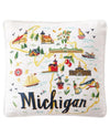 24AS97C14SQ MICHIGAN EMBROIDERED PILLOW