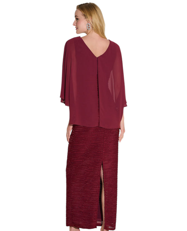 JOSEPH RIBKOFF 253739 MAXI SHEATH RUCHED DRESS