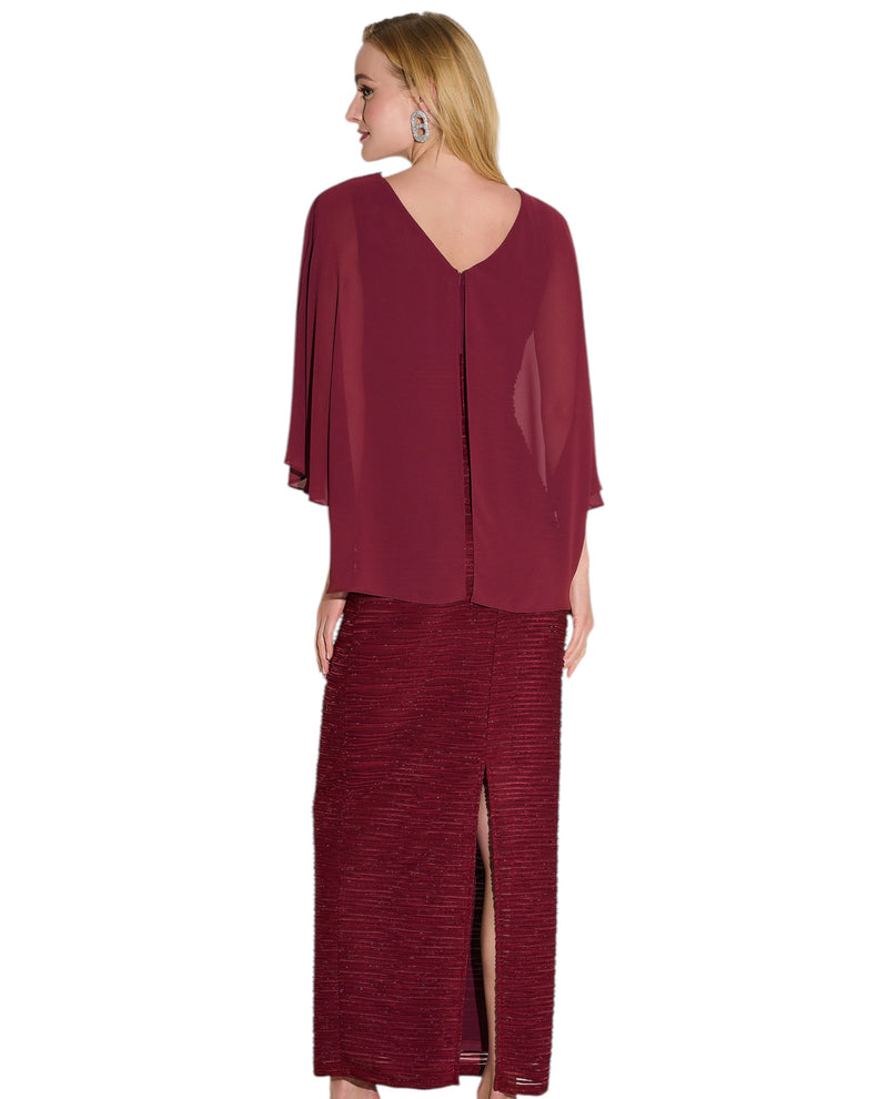 JOSEPH RIBKOFF 253739 MAXI SHEATH RUCHED DRESS