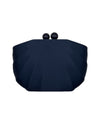 2569 SATIN SHELL EVENING BAG dark blue