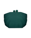 2569 SATIN SHELL EVENING BAG emerald