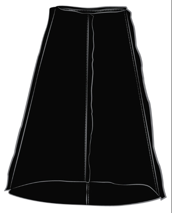 SYMPLI-F24 2699 FLOUNCE A-LINE MIDI SKIRT BLACK