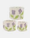 26DAI997-3S VIOLET FABRIC PLANTERS ALL