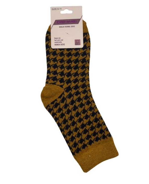 270752 HOUNDSTOOTH WOOL BLEND SOCK