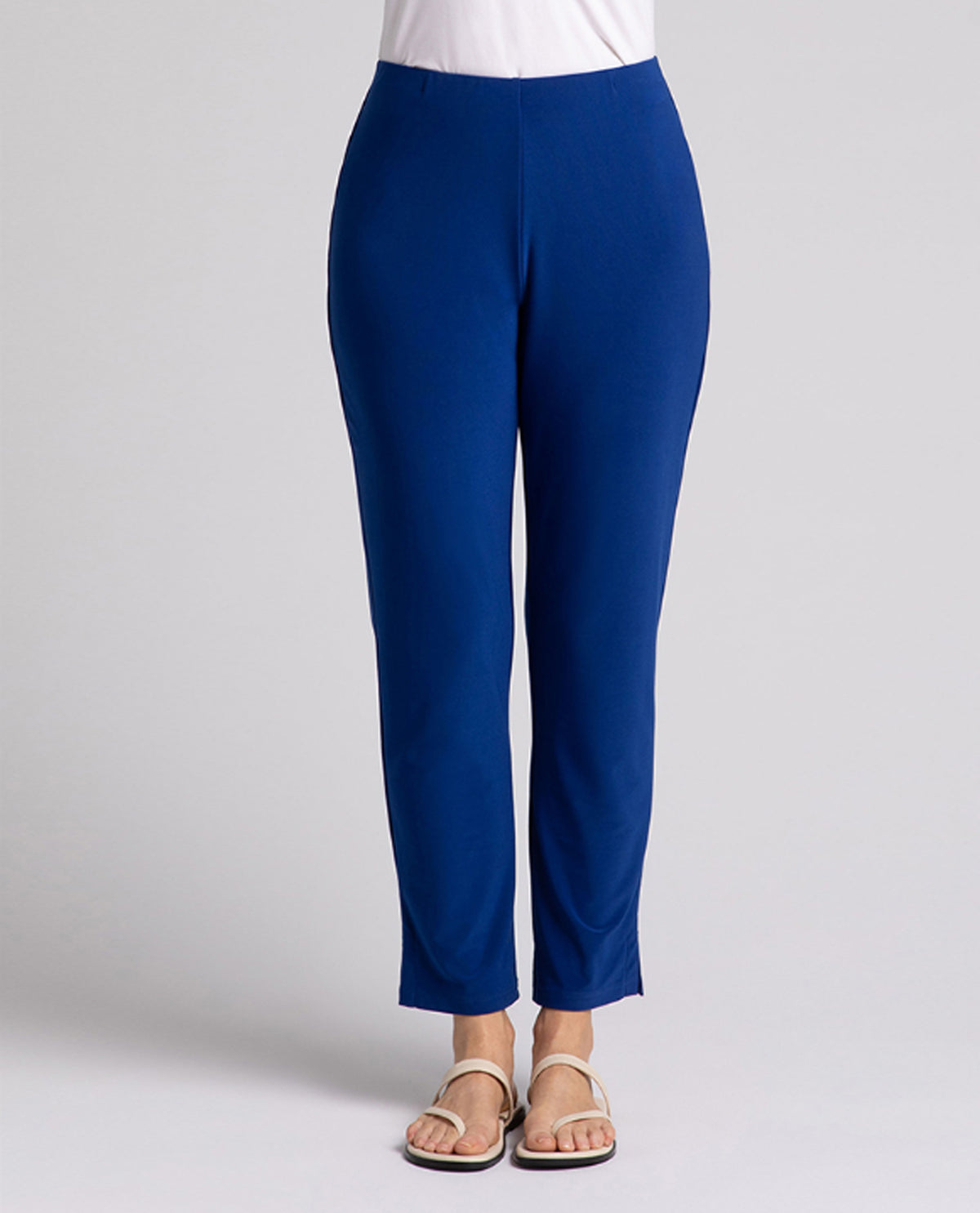 Sympli 2748M Midi Narrow Pant with Slim Silhouette & Elastic Waist ...