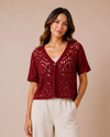 NINTEY NS2061 SS CROCHET SHRUG