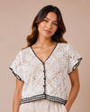 NINTEY NS1799 CROCHET BUTTON UP