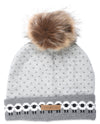30002021 WOMENS SHEEP CAP WITH FAUX POM GREY