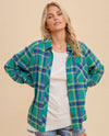 HEM & THREAD 35019W OVERSIZED BUTTON DOWN SHIRT GREEN