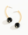 35071/2/3 ROWAN BEADED EARRING BLACK