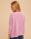 HEM & THREAD 35515 CROCHET DOLMAN SWEATER ORCHID PURPLE