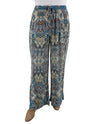 LOLA P 35A77-A890 STRIPE PANT WITH TIE blue