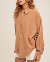 HEM & THREAD A-33782 CURVED HEM BTTN SHIRT ECRU