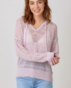 MYSTREE A-60921 CROCHET KNIT HOODIE LAVENDER