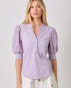 MYSTREE A-61051 PUFF SLV CONTRAST TOP