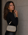 STUDDED CROSSBODY BAG Q2505 BEIGE