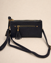 DOUBLE ZIP CROSSBODY BAG W WRISTLET 8018 NAVY