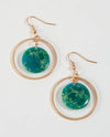 36691/2 CORI RING DROP EARRING GREEN