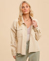HEM & THREAD 37105J COTTON TWILL BOXY JACKET LIGHT TAUPE