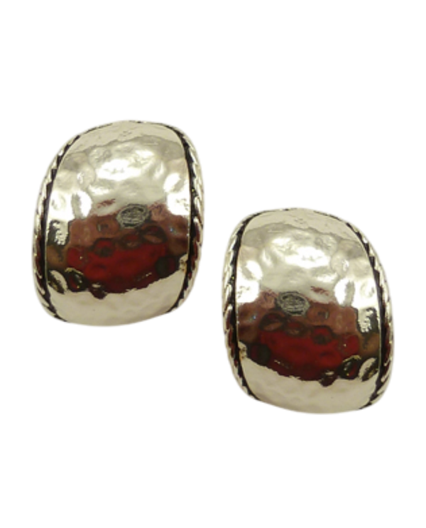 37CE4035 CLIP HOOP EARRING SILVER