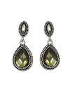 37CE9616 TEARDROP STONE EARRING OLIVE