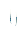 37PE6099 THREADER EARRING WITH STONES TURQUOISE