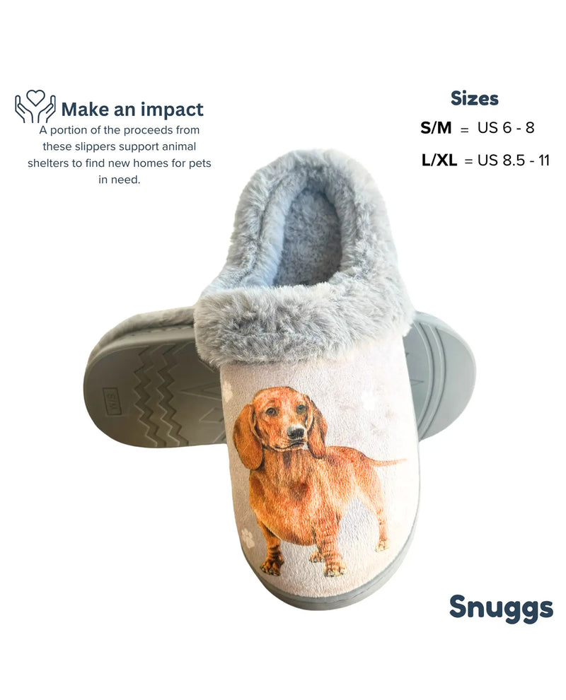 E&S SNUGGS 388-13 DACHSHUND SLIPPERS