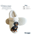 E&S SNUGGS 388-14 DACHSHUND BLACK SLIPPERS