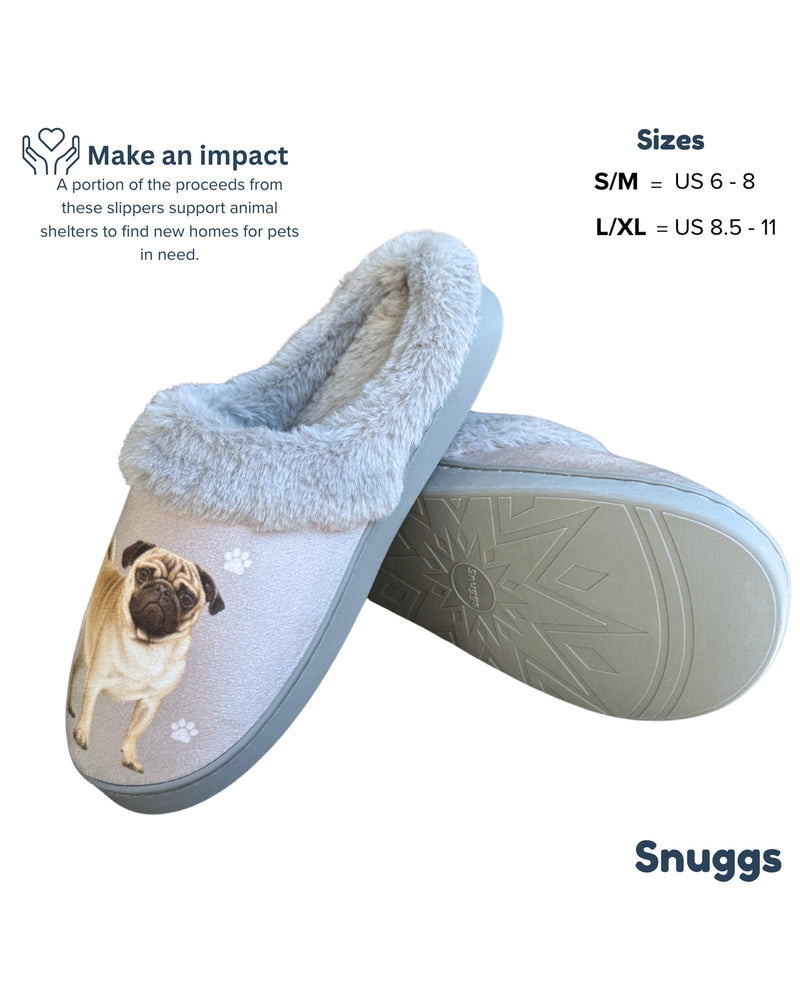 E&S SNUGGS 388-31 PUG SLIPPERS