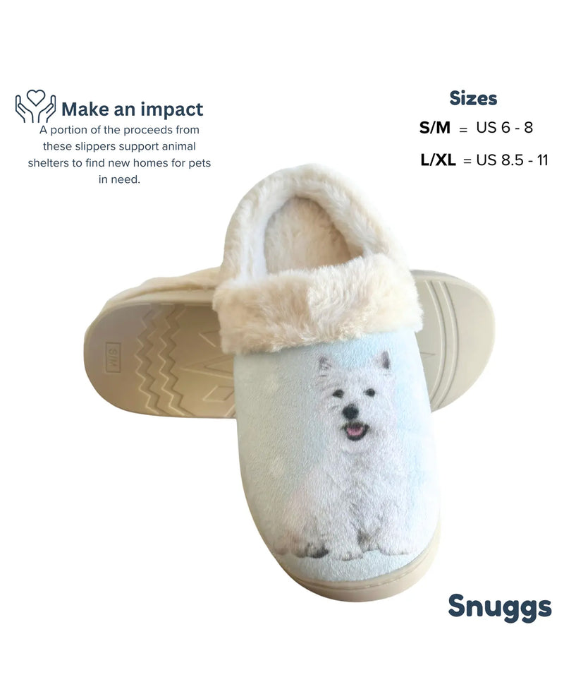 E&S SNUGGS 388-45 WESTIE SLIPPERS