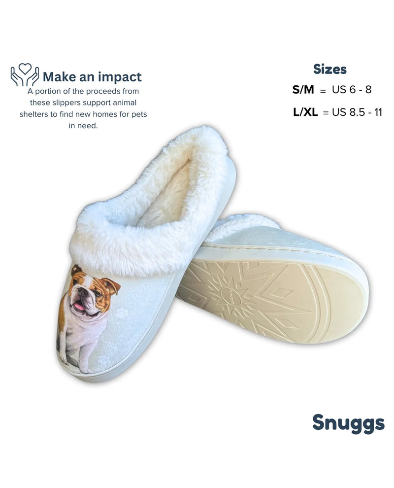 E&S SNUGGS 388-8 BULLDOG SLIPPERS