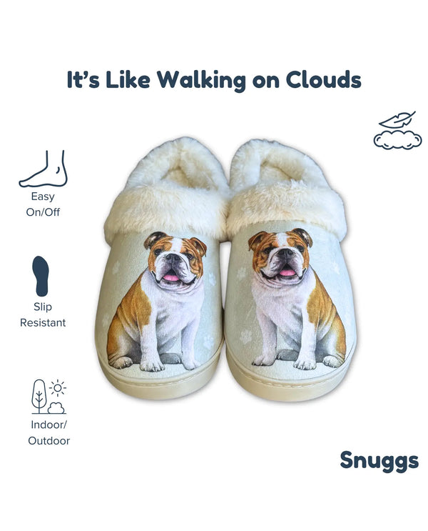 E&S SNUGGS 388-8 BULLDOG SLIPPERS