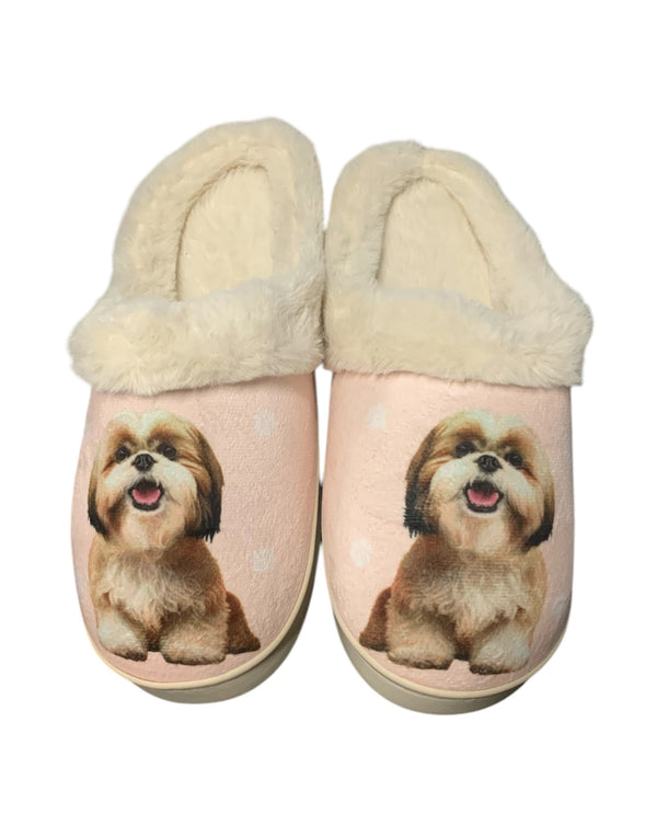 E&S SNUGGS 388-87 SHIH TZU TAN SLIPPERS