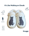 E&S SNUGGS 389-5 BLACK CAT SLIPPERS