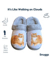 E&S SNUGGS 389-8 ORANGE TABBY SLIPPERS