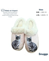 E&S SNUGGS 389-9 SILVER TABBY SLIPPERS