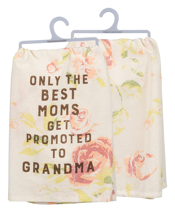 39939 BEST MOMS GET PROMOTED TO GRANDMA KITCHEN TOWEL