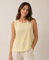FOCUS V315 COTTON MINERAL WASH YELLOW TANKTOP
