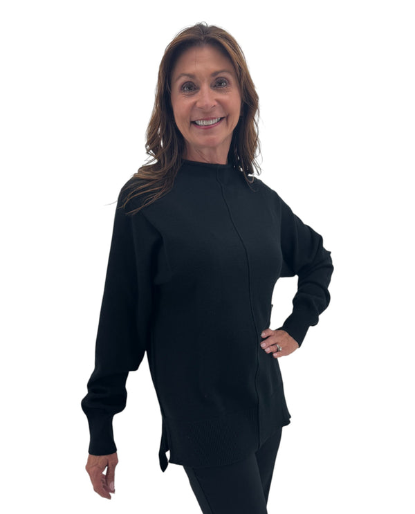 3 DOTS TH-TD007897 MOCK NECK SWEATER