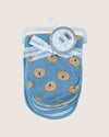 3 PACK BURP CLOTH SET BLUE